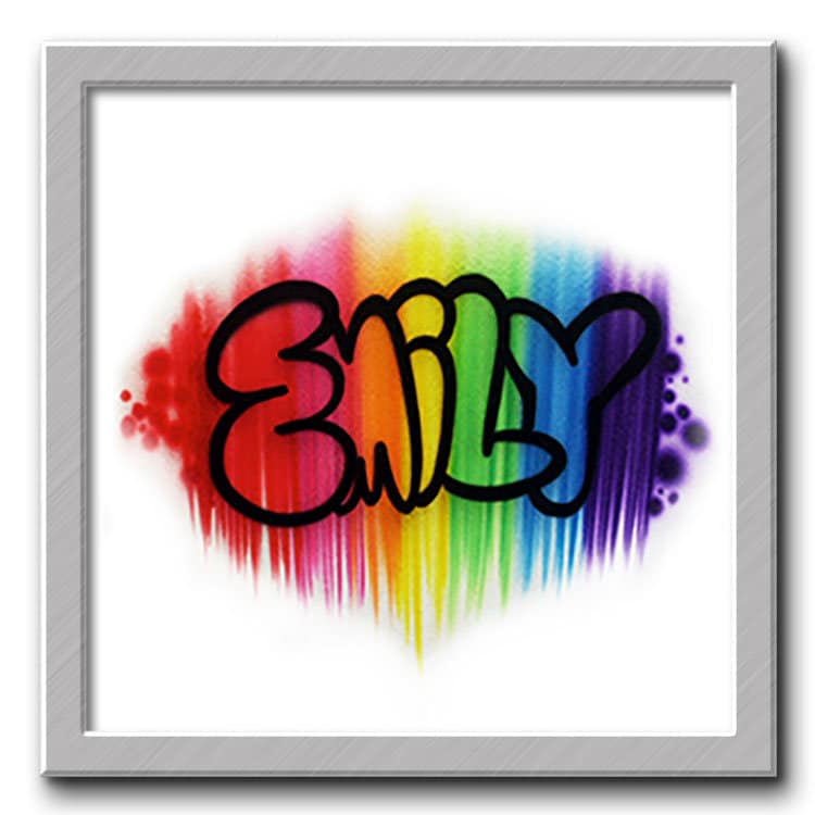 Airbrushed T-Shirt Ihr Name Sie Wählen Eine Farbe von FreshAirShirts