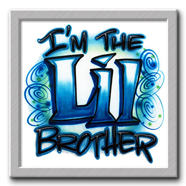 Airbrushed T-Shirt Kleiner Bruder Farbe Nach Wahl von FreshAirShirts