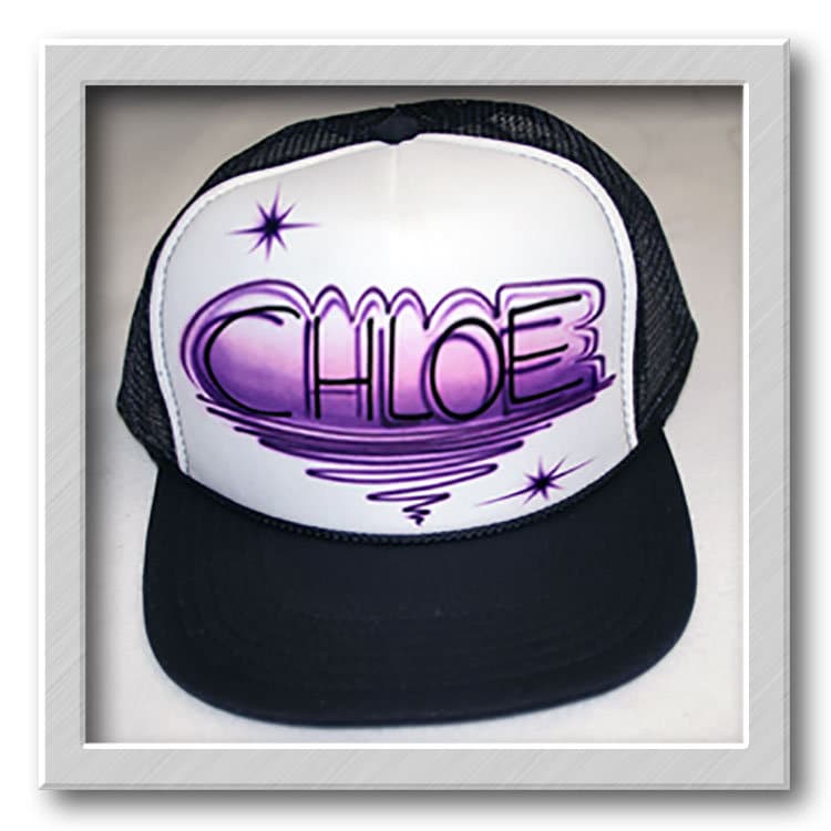 Airbrushed Trucker Hut Print Name Hat Mütze Airbrushed Trucker Hut Print Name Hat Mütze von FreshAirShirts