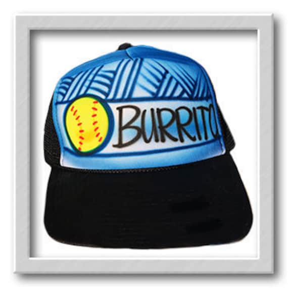 Airbrushed Trucker Hut Softball Beliebiger Name von FreshAirShirts