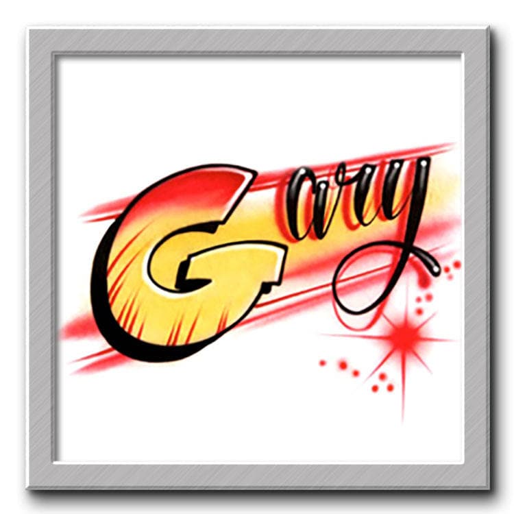 Block-Script Name Design Airbrush T-Shirt Ihr Sie Wählen Eine Farbe von FreshAirShirts