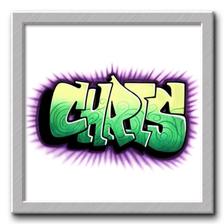 Graffiti Name Design Airbrush T-Shirt Ihr Sie Wählen Eine Farbe von FreshAirShirts