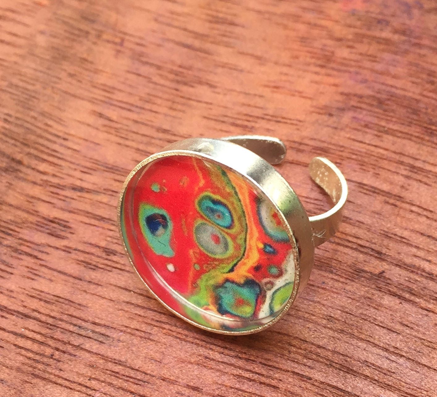 Rot & Blau Verstellbarer Ring/Beacon12 Rot & Blau Verstellbarer Ring/Beacon12 von FreshArtFactory