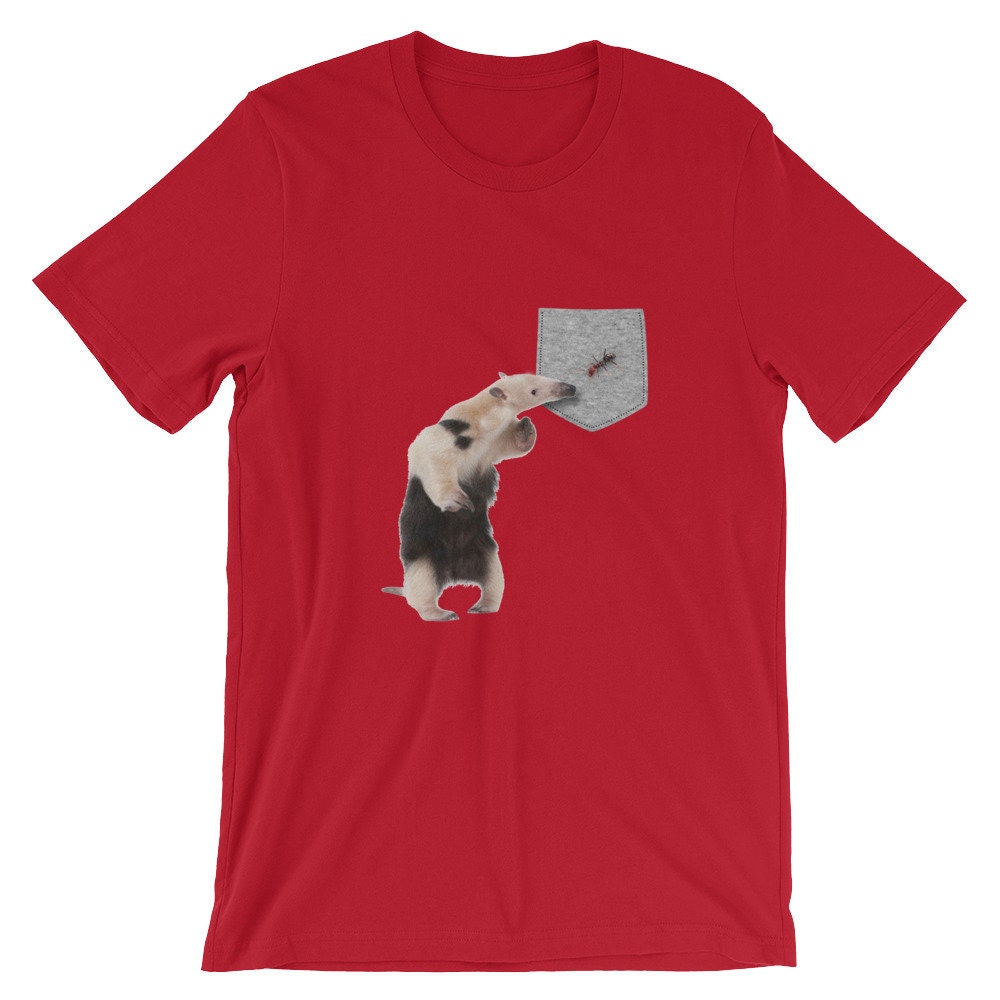 Ameisenbär Erreichen Für Ant in Ihre Gefälschte Tasche Lustige Unisex Shirt | Süße Tierfreund Cool Humor T-Shirt Beste Souvenir Kurzarm-T-Shirt von FreshDressedTees