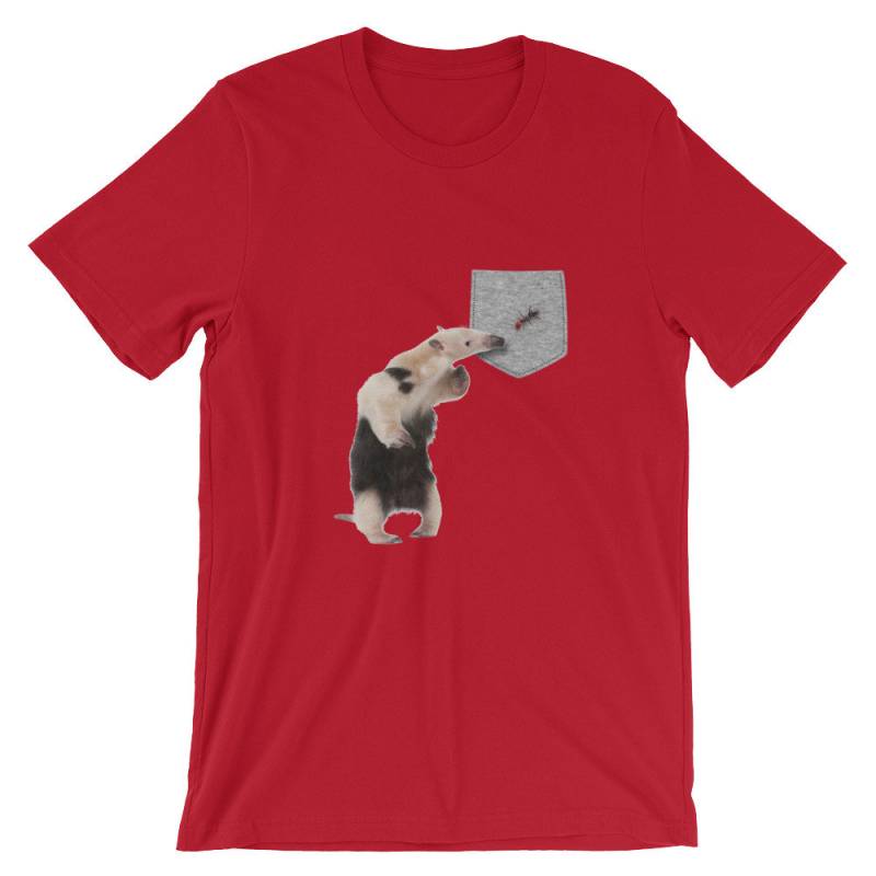 Ameisenbär Erreichen Für Ant in Ihre Gefälschte Tasche Lustige Unisex Shirt | Süße Tierfreund Cool Humor T-Shirt Beste Souvenir Kurzarm-T-Shirt von FreshDressedTees