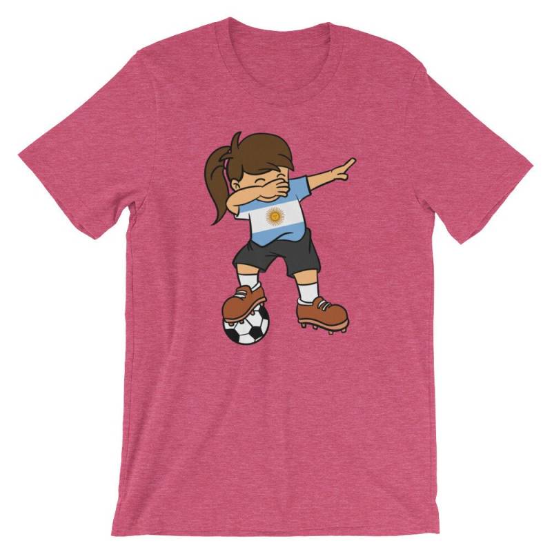 Argentinien Fußball-Ball 2018-Parade-Shirt | Betupfen Lustiges Mädchen T-Shirt Argentinier Fußball Spieler T-Shirt Nationalflagge Stolz Top von FreshDressedTees