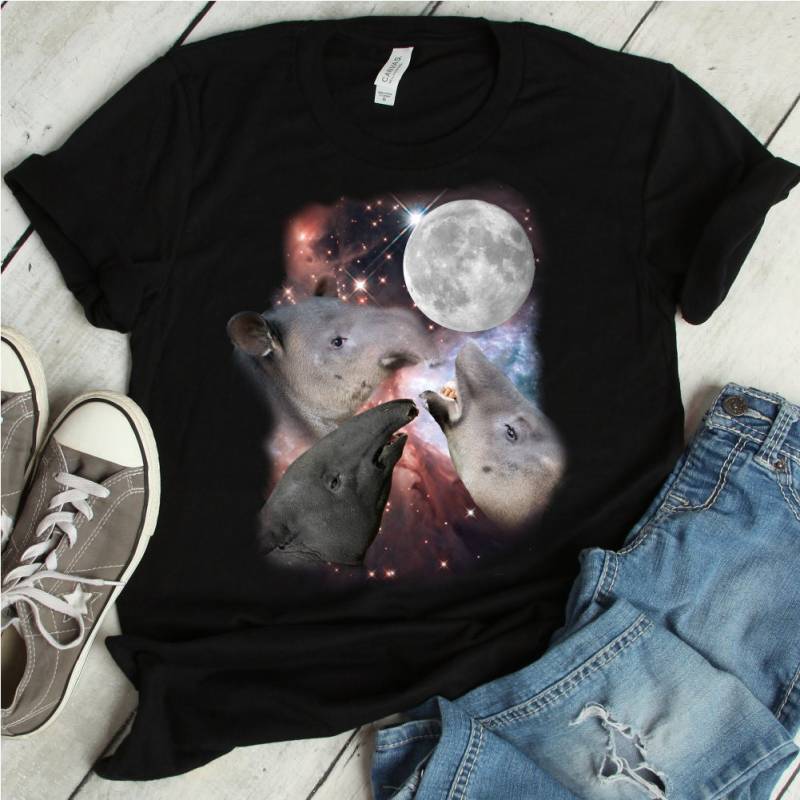 Drei Mond Tapire Shirt | Tapir, T-Shirt, Hemd, Tapirus, Tapir-Shirt, Tshirt, Reiter Baby Tapir Erhaltung, Tier-T-Shirt von FreshDressedTees
