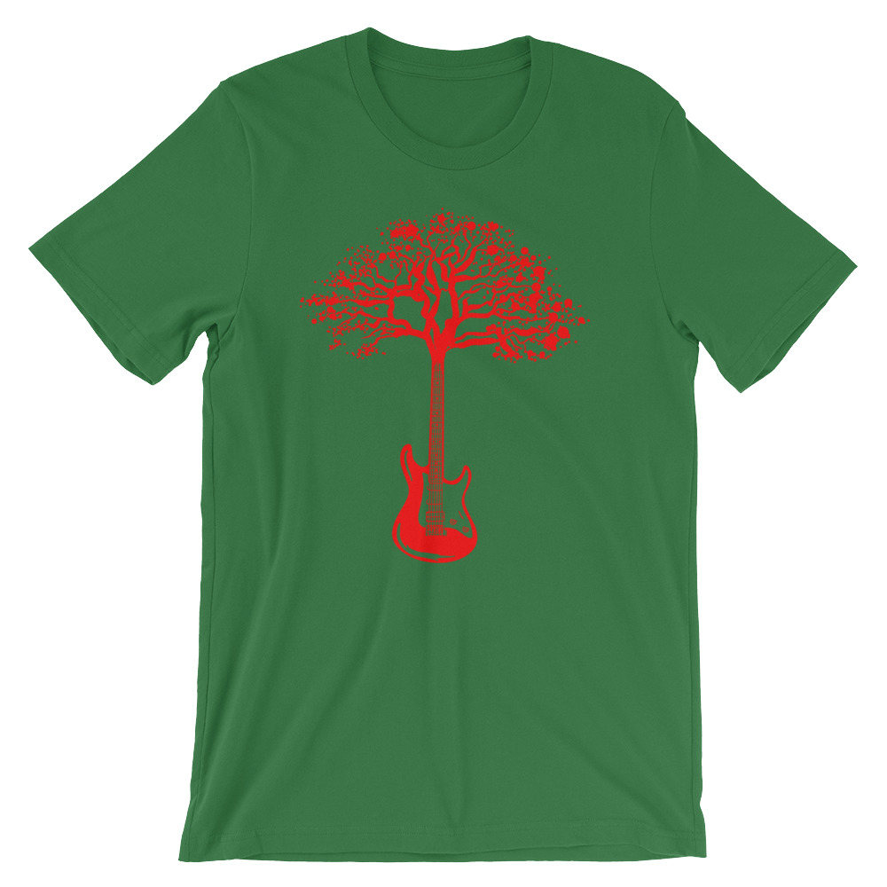 E-Gitarre Baum Cool Gitarrist Stolz Unisex Shirt | Musiker-Player Musik Liebhaber Witzig Humor T-Shirt Weihnachts-Konzert-Outfit von FreshDressedTees