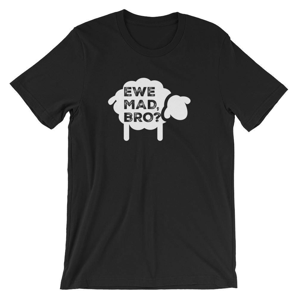 Ewe Verrückt Bro Lustige Schafe Unisex Shirt | Meditativen Säugetier Tierfreund Wortspiel Humor T-Shirt Besten Verkäufer Geschenk-Kurzarm von FreshDressedTees