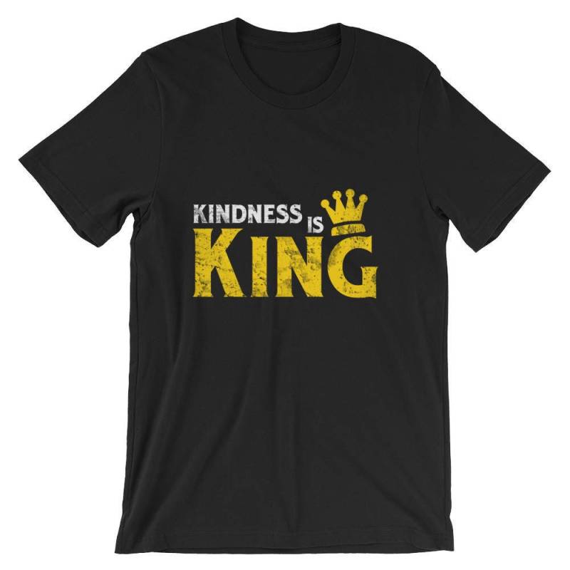Freundlichkeit Ist König Krone Verbreitet Liebe Coole Unisex T-Shirt | Anti-Mobbing Bewusstsein Beste Geschenk Shirt Art Das Neue Cool Kurzarm-Shirt von FreshDressedTees