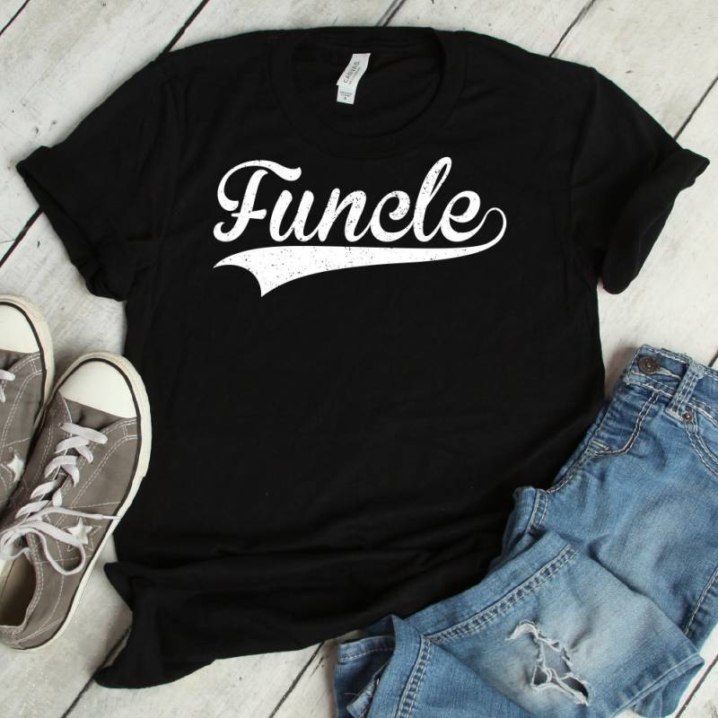 Funcle Lustige Herren-Shirt | Geschenk Für Onkel Definition Humor T-Shirt Einfaches Design Coole Hübscher Kurzarm-Unisex von FreshDressedTees