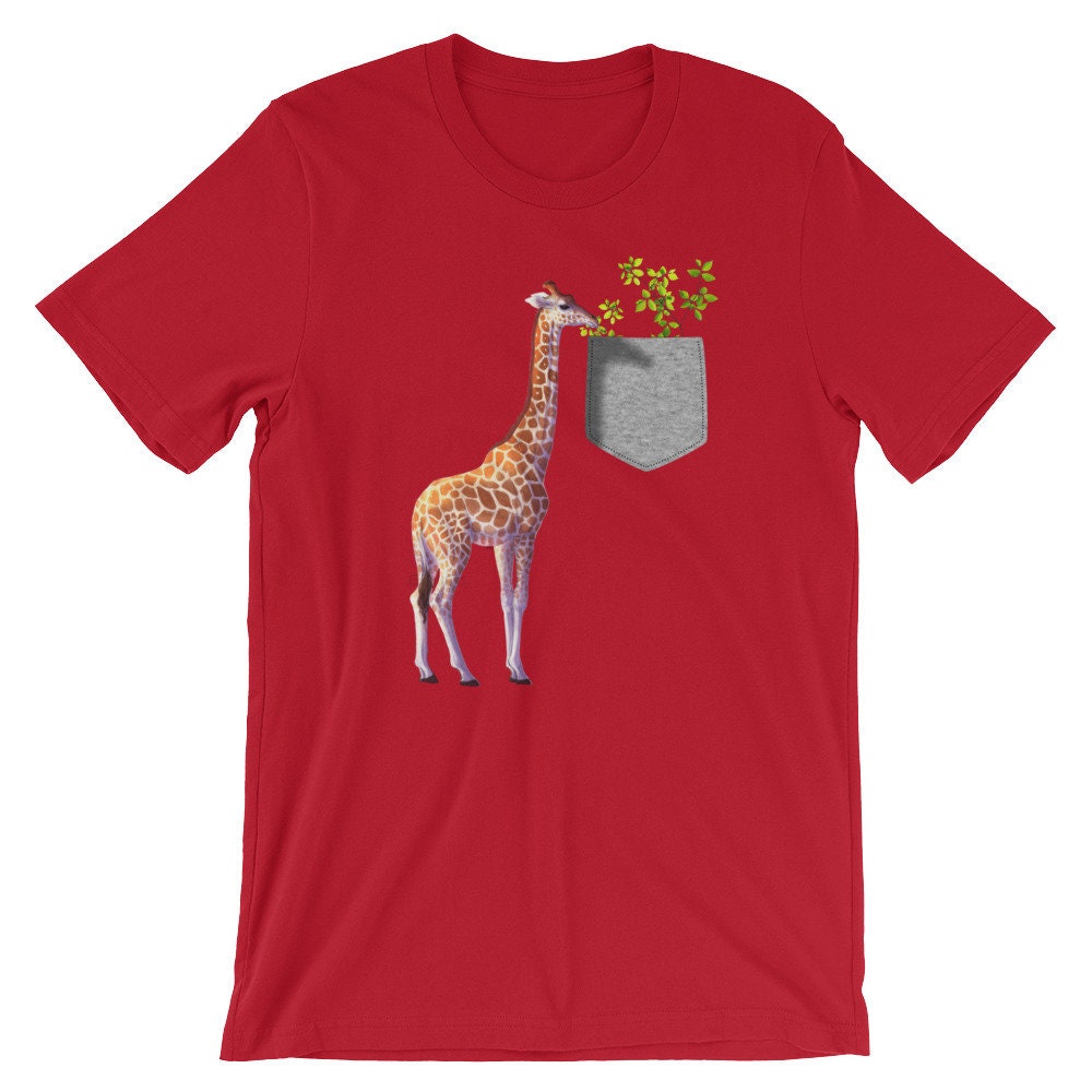 Giraffe Für Zweig Mit Blättern Erreichen Cool Unisex Shirt | Lustige Internet Humor T-Shirt Tasche Gefälschte Beste Souvenir-Kurzarm von FreshDressedTees
