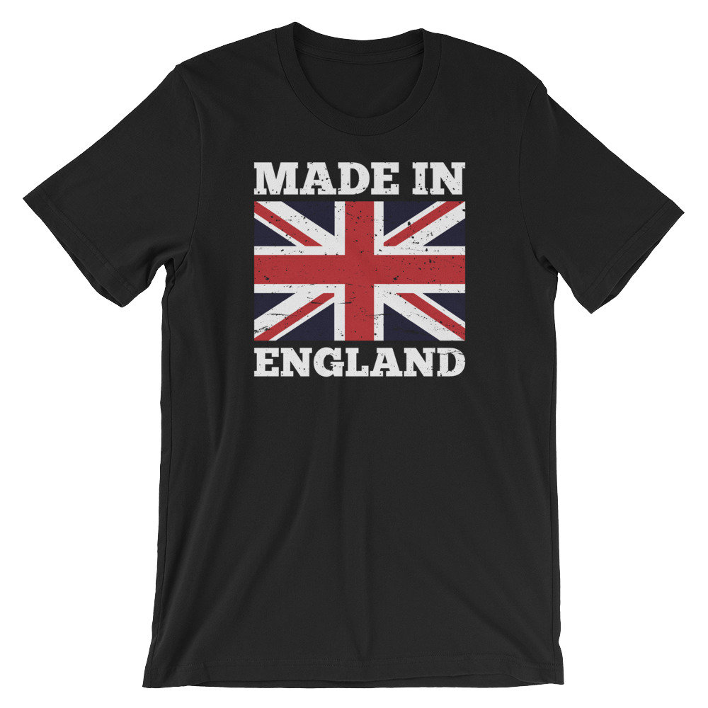 Hergestellt in England Großbritannien Unisex Shirt | Vereinigtes Königreich Nationale Union Jack Flagge T-Shirt Beste Souvenir Kurzarm-T-Shirt von FreshDressedTees