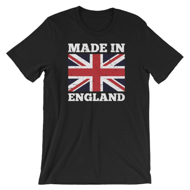 Hergestellt in England Großbritannien Unisex Shirt | Vereinigtes Königreich Nationale Union Jack Flagge T-Shirt Beste Souvenir Kurzarm-T-Shirt von FreshDressedTees