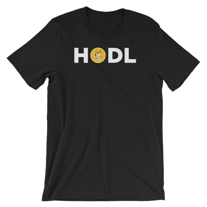 Hodl Kleine Dogecoin Süße Unisex Shirt | Digitale Münze Kryptowährung Open Source Cool Humor T Internet Meme Kurzarm-T-Shirt von FreshDressedTees