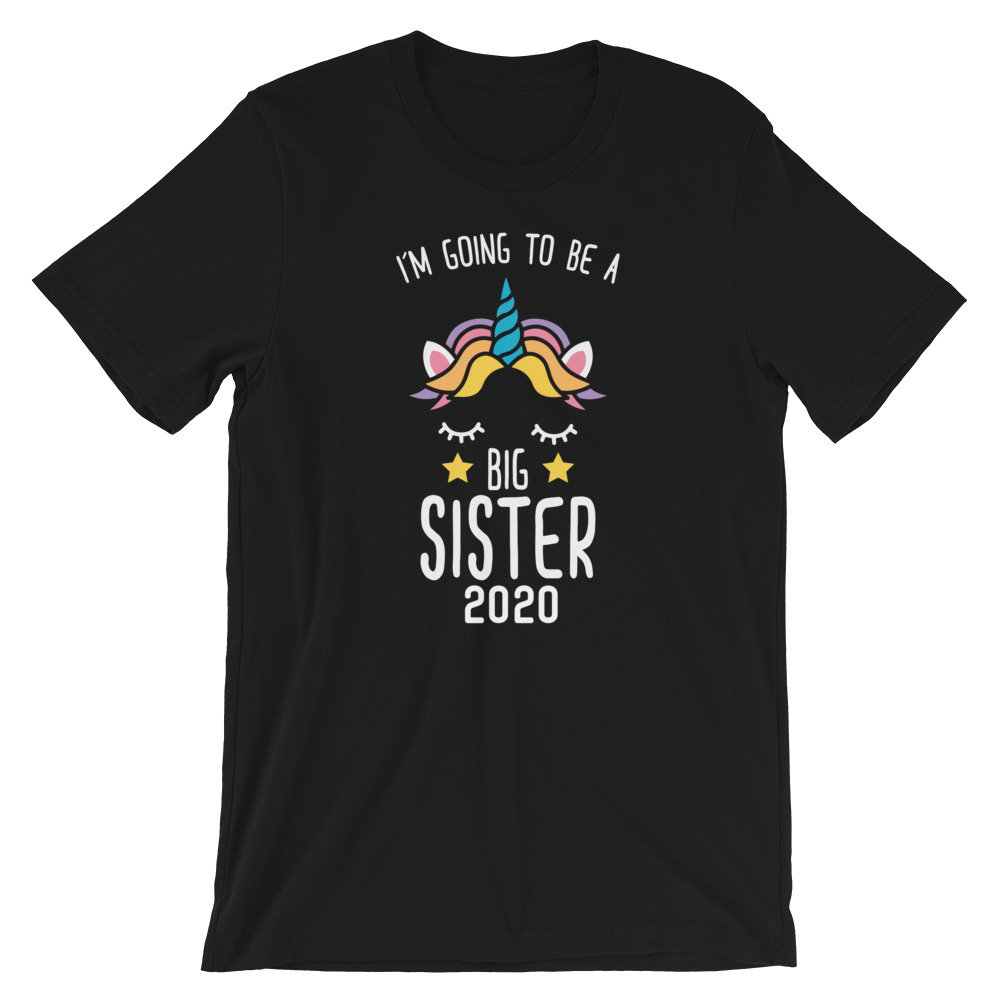 I'm Going To Be A Big Sister 2020 T-Shirt | Süßes Einhorn Holunder Geschwister Erstes Großes Schwester Tshirt Cooles Girl New Sis Shirt von FreshDressedTees