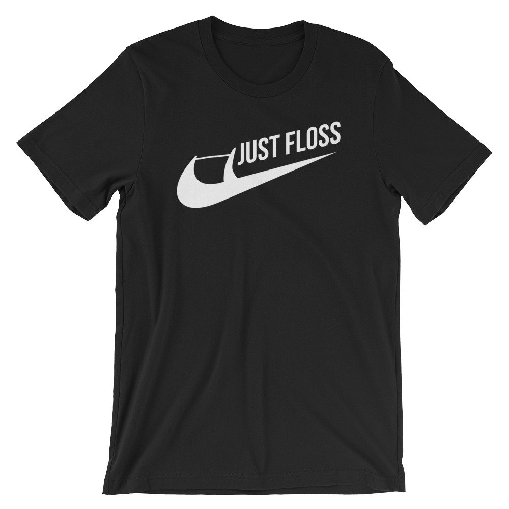 Just Floss T-Shirt | Lustiges Zahnarzt Büro Shirt Zahnhygieniker Kurzärmeliges Unisex-T-Shirt Flossing Liebhaber Humor von FreshDressedTees