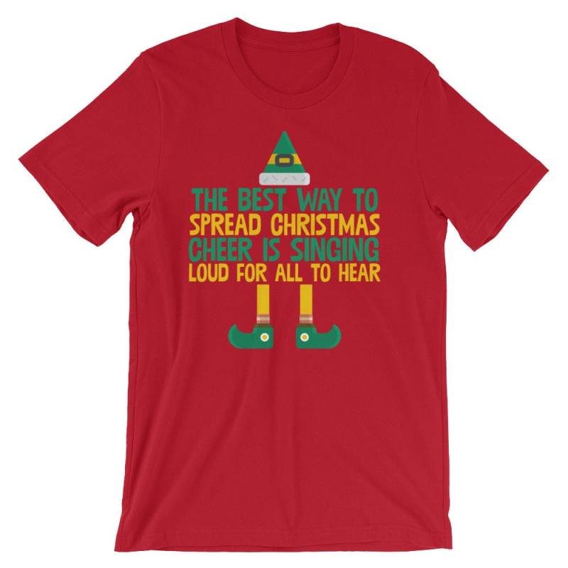 Lässt Sich Am Besten Weihnachtsstimmung Verbreiten Singen Laut T-Shirt | Elf Frohe Weihnachten Urlaub Lustige Elfen Shirt Xmas Party Feier Cool von FreshDressedTees