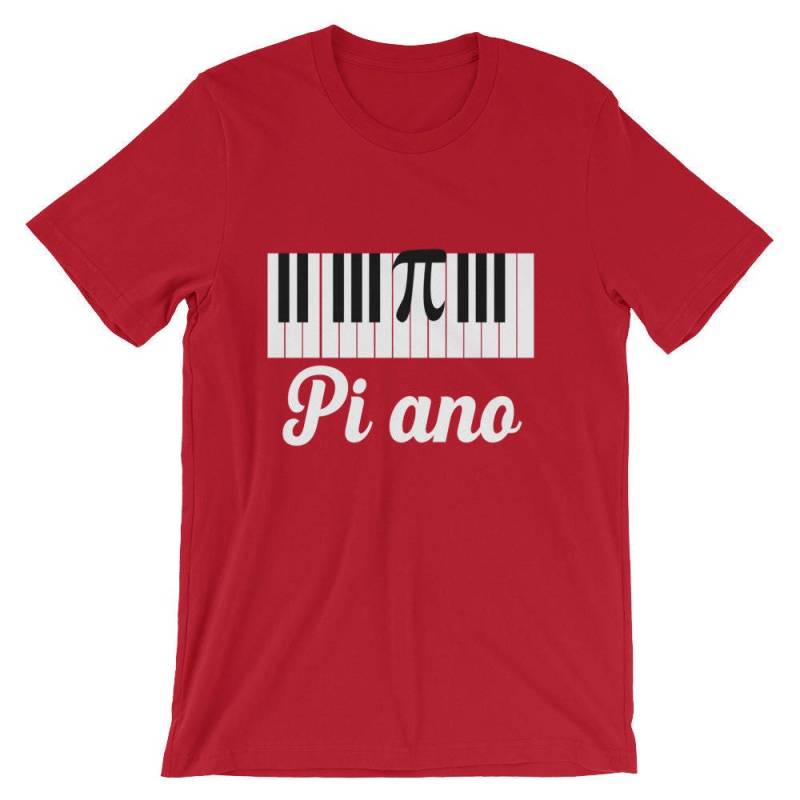 Pi Ano Klavier Lustige Instrument Wortspiel Wissenschaft Geek Nerd T-Shirt | Mathematik Algebra Zeichen Symbol Witzig Humor Shirt von FreshDressedTees