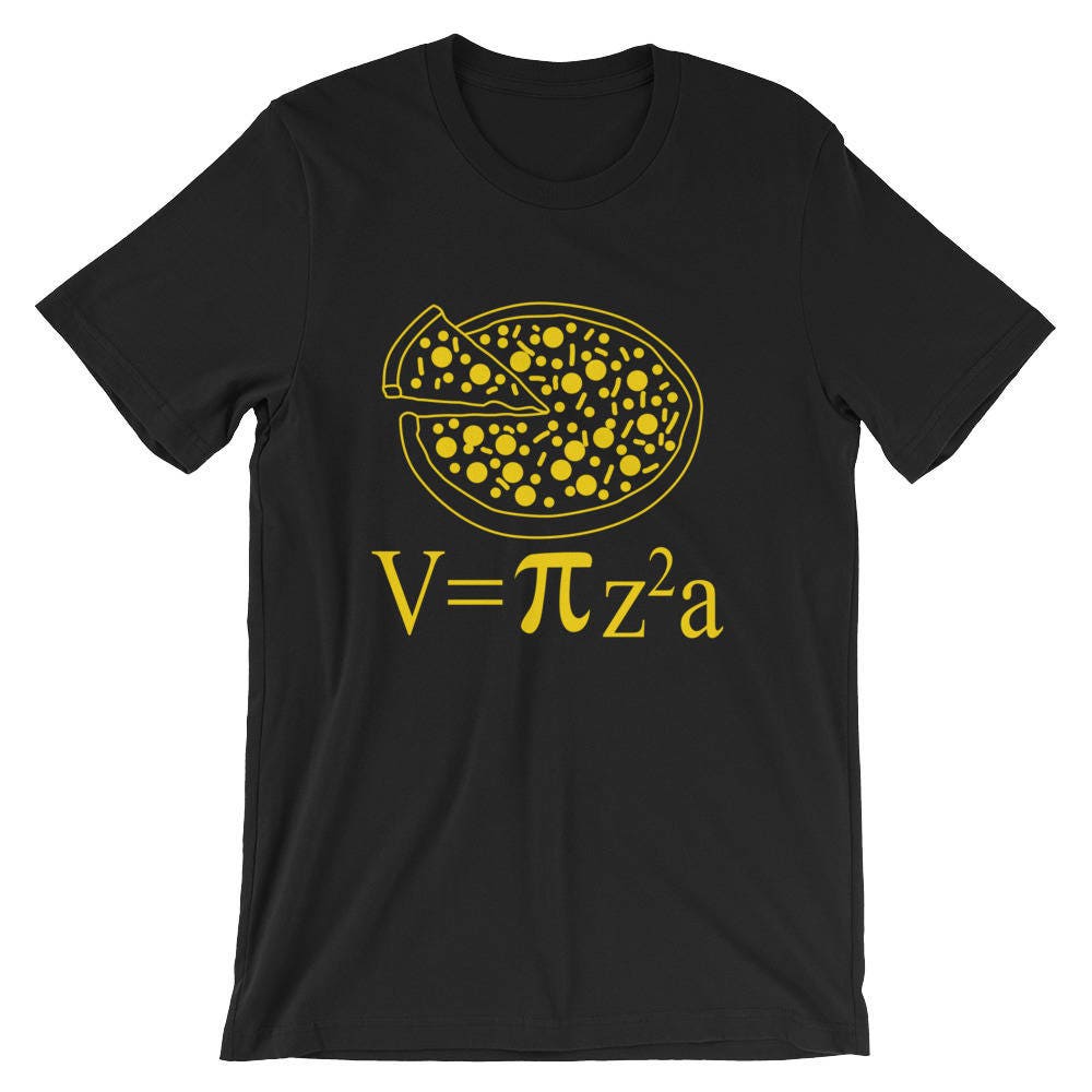 Pizza Pi Tag Nerd Wissenschaft Geek Math Zeichen Shirt | Mathematik Algebra Symbol Wortspiel Humor T-Shirt Liebhaber Cool Kurzarm Unisex von FreshDressedTees