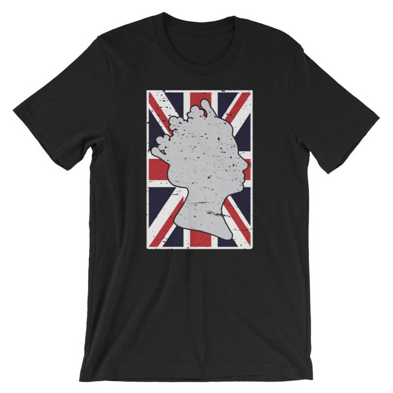 Queen Of England Union Jack Flag Unisex Shirt | Großbritannien Vereinigtes Königreich Pride T-Shirt Bestes Souvenir Kurzärmeliges von FreshDressedTees