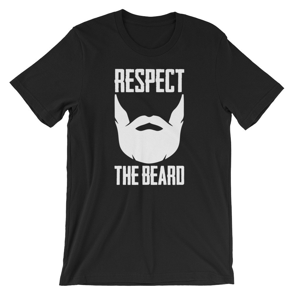 Respect The Beard T-Shirt | Lustige Goatee Grafik Bartneuheit T-| Kurzärmeliges Unisex-T-Shirt Bärtchen Pride Shirt Bartmann Liebhaber von FreshDressedTees