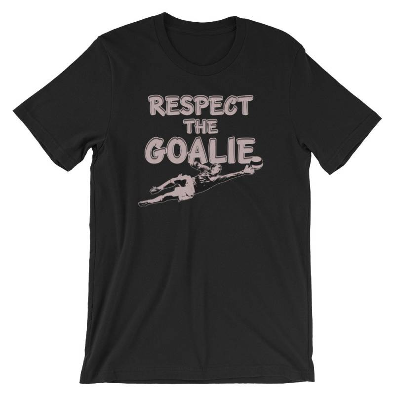 Respect The Goalie T-Shirt | Cooles Fußball-Spiel-Shirt Fußballer Kurzärmeliges Unisex-T-Shirt Fußball Liebhaber Shirt Fußball-Liga von FreshDressedTees