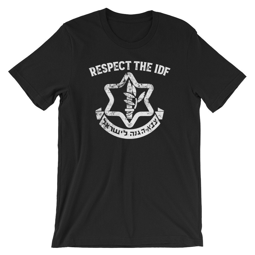 Respect The Idf T-Shirt | Marinestreitkräfte Stern Symbol T-| Kurzärmeliges Unisex-T-Shirt Armstulpen Shirt Forces von FreshDressedTees