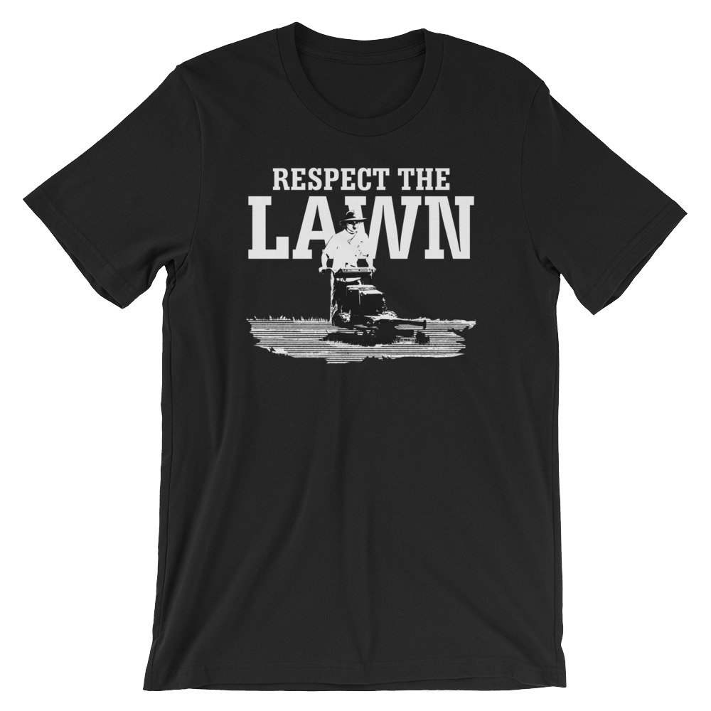 Respect The Lawn T-Shirt | Lustiges Rasenmäher Shirt Enforcer Cooles Kurzärmeliges Unisex-T-Shirt Mäher Grafik von FreshDressedTees