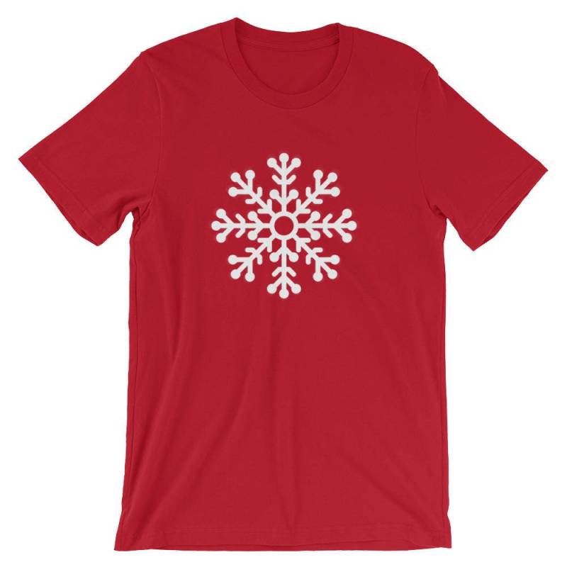 Schneeflocke Weihnachten Urlaub Cool-Shirt | Schneemann Schneeflocken Liebhaber Besten T-Shirt Saisonale Flocken Kurzarm Unisex von FreshDressedTees