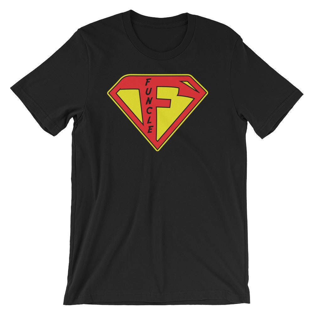 Super Funcle Geiles T-Shirt | Cooles Superhelden Onkel Stolz Mens Spaß Party Kostüm Idee Neues Superhelden-Outfit von FreshDressedTees