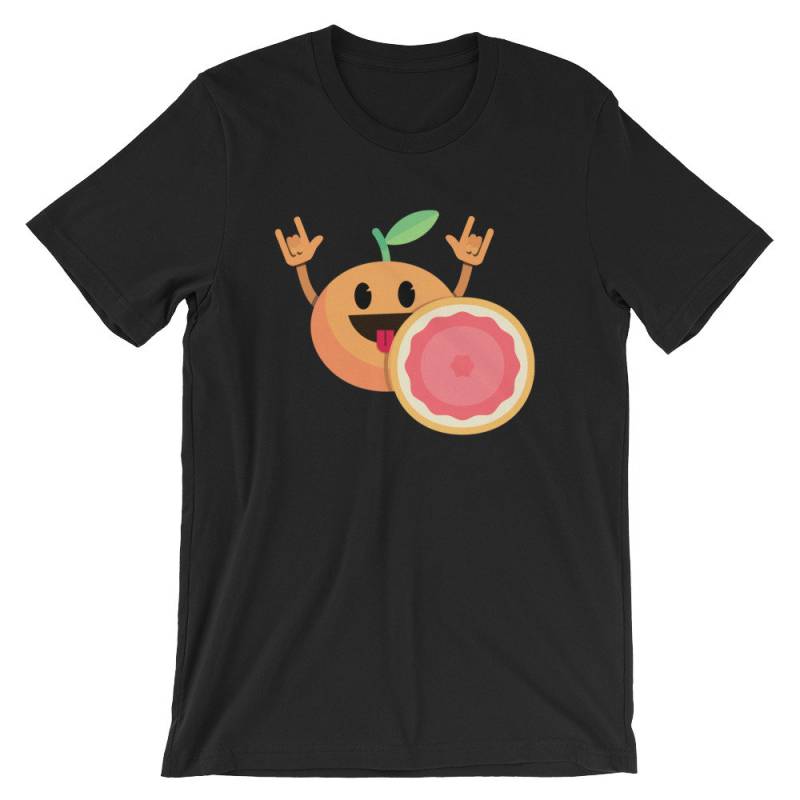 Tanzende Grapefruit T-Shirt | Lustiges Veganes Obst Shirt Tanz Gesundes Kurzärmeliges Unisex-Tshirt Lustige Rocking Fruit T-Shirts von FreshDressedTees