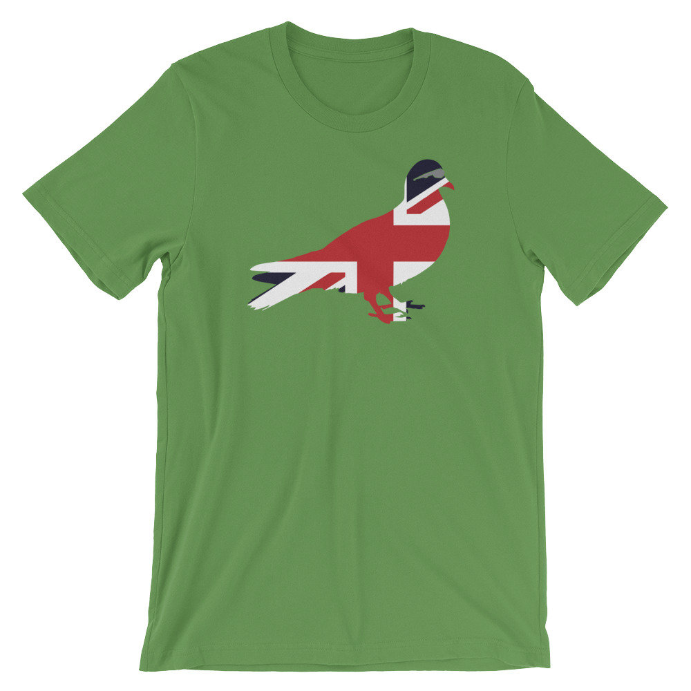 Union Jack-Taube Niedlichen Tier Unisex Shirt | Großbritannien Flagge Witzig Humor T-Shirt Beste Souvenir Kurzarm-T-Shirt von FreshDressedTees