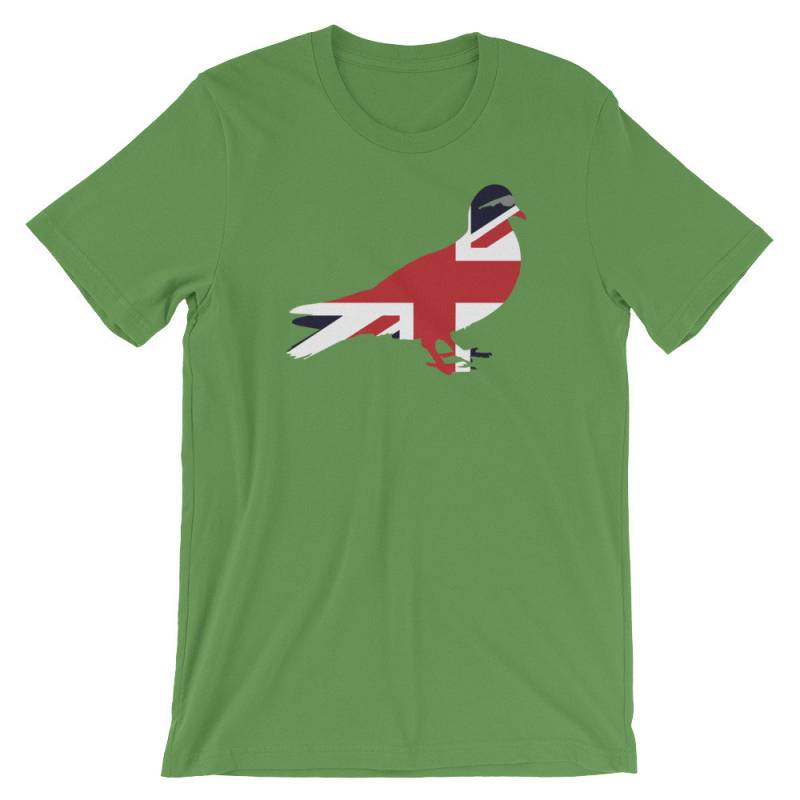 Union Jack-Taube Niedlichen Tier Unisex Shirt | Großbritannien Flagge Witzig Humor T-Shirt Beste Souvenir Kurzarm-T-Shirt von FreshDressedTees