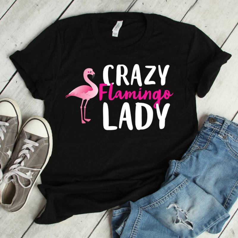 Verrückte Flamingo Lady-Shirt | Rosa Shirt, Verrückte Dame, Geschenk Damen, Mutter, Mama von FreshDressedTees