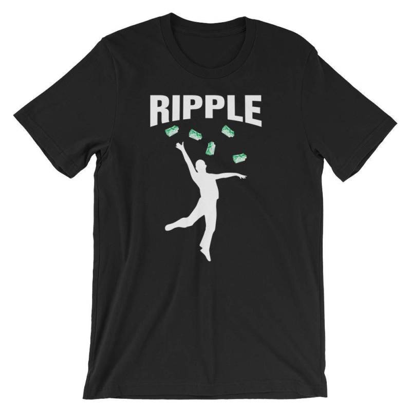 Welligkeit Reichen Mann Werfen Geld Kryptowährung Xrp Unisex T-Shirt | Krypto Blockchain Hodl Digitale Währung Münze Cool Humor Shirt von FreshDressedTees