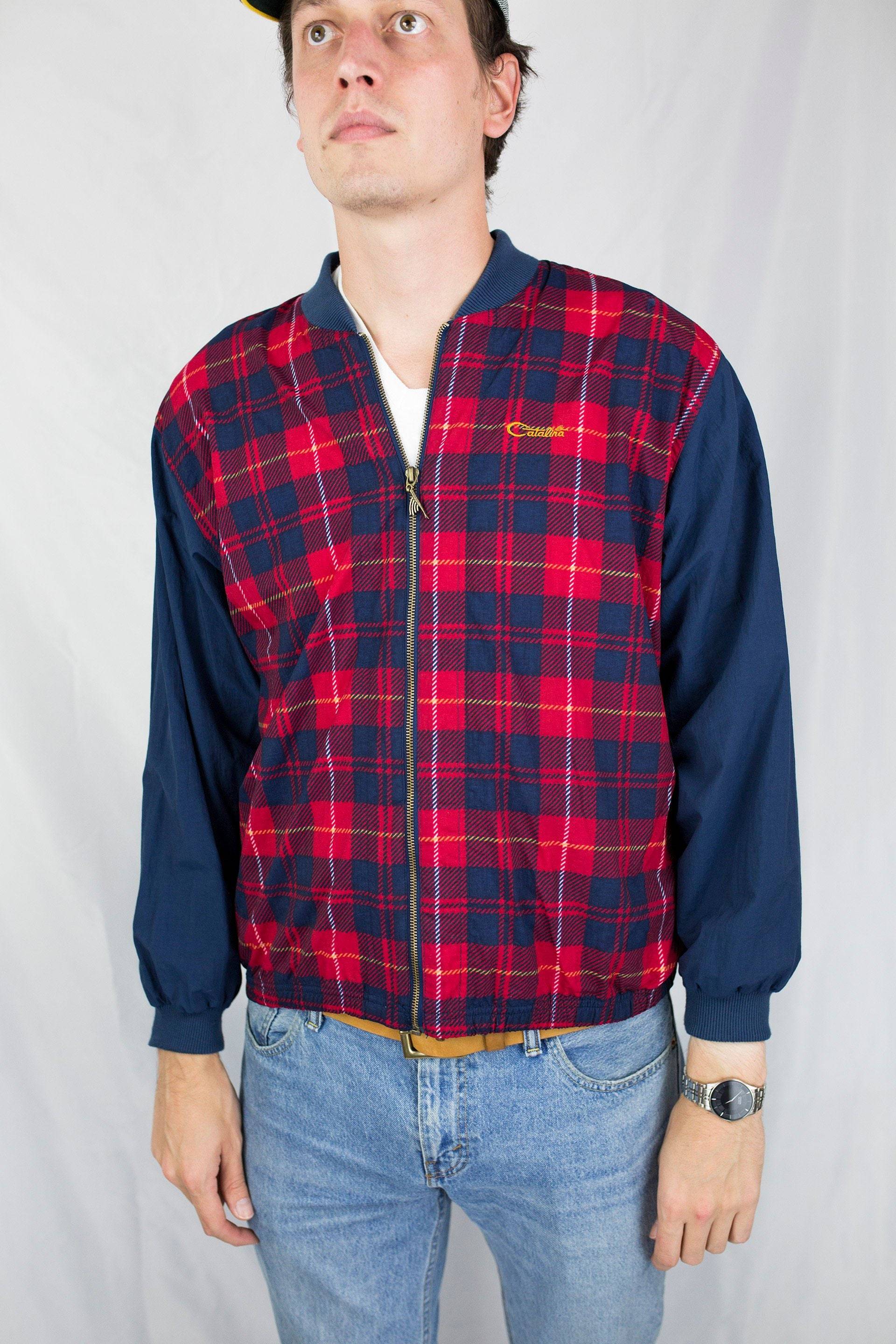 Vintage 90Er Jahre Catalina Full-Zip Slim Cut Karierte Bomberjacke Vintage 90Er Jahre Catalina Full-Zip Slim Cut Karierte Bomberjacke von FreshFitsMN