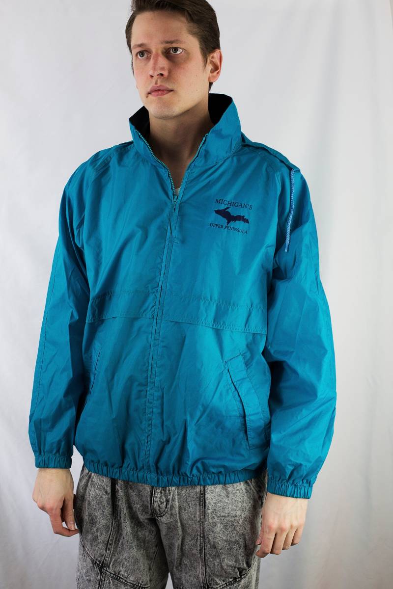 Vintage 90Er Jahre Tri-Mountain Höchste Halbinsel Regenjacke in Petrol Größe Xl von FreshFitsMN