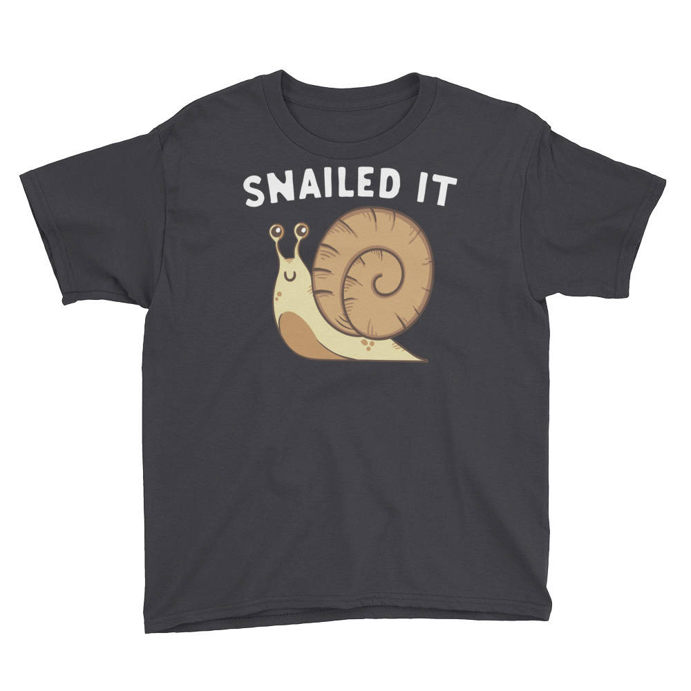 Azuriertem Es Lustige Punny Tier Wortspiel Süße Schnecke Jugend Kurze Kurzarm T-Shirt von FreshOutlookArt