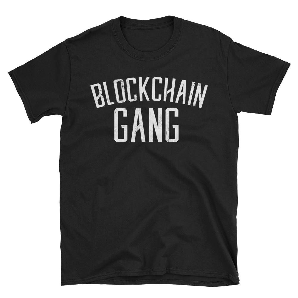 Blockchain Bande Jahrgang Kryptowährung Krypto Altcoins Kurzarm Unisex T-Shirt von FreshOutlookArt