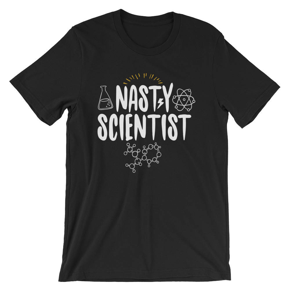 Böse Wissenschaftler Lustige Wissenschaft Humor Kurzarm Unisex T-Shirt von FreshOutlookArt