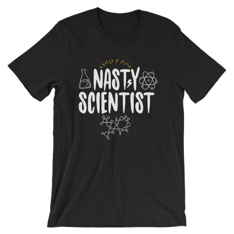 Böse Wissenschaftler Lustige Wissenschaft Humor Kurzarm Unisex T-Shirt von FreshOutlookArt