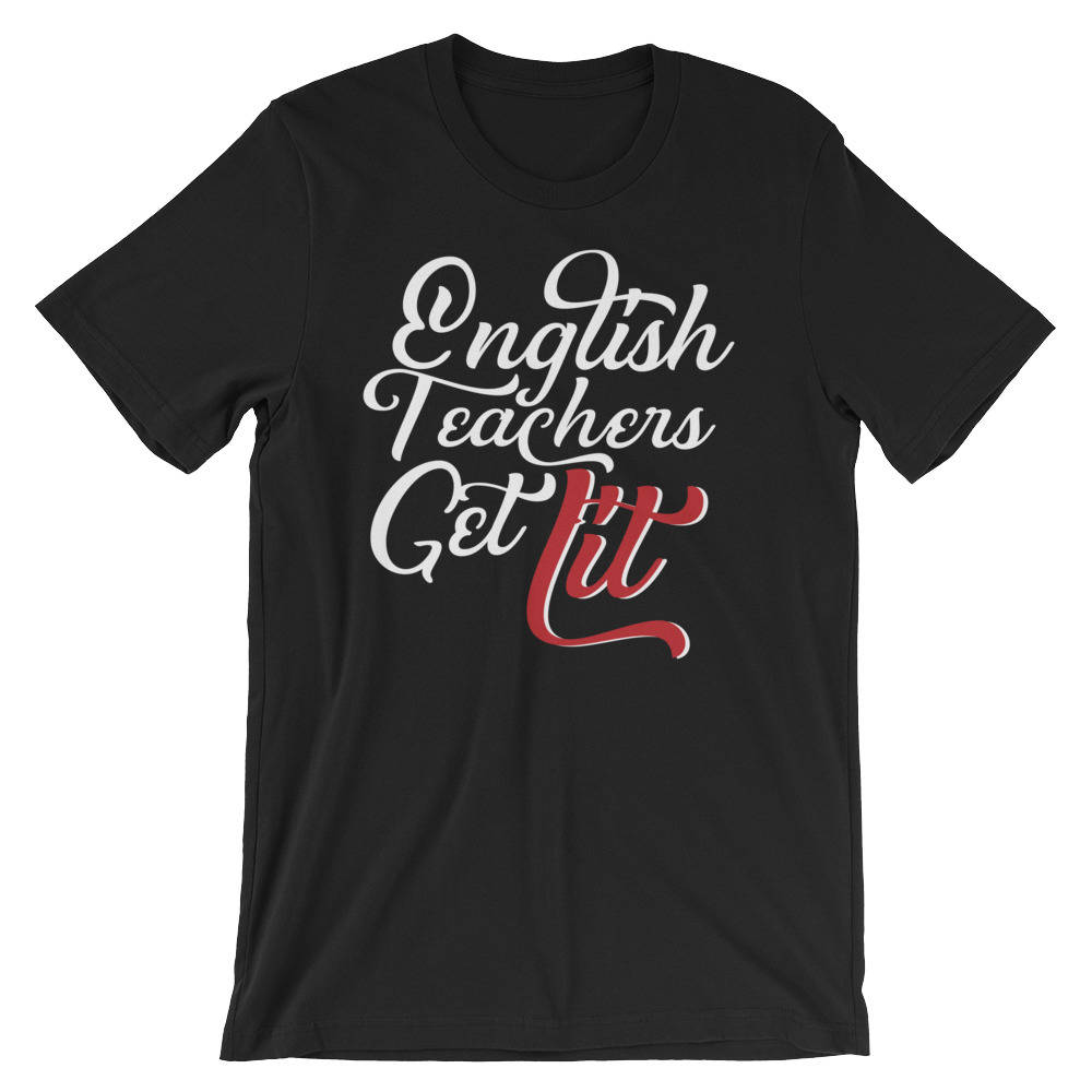 Englischlehrer Bekommen Lustige Lehre Literatur Wortspiel Kurzarm Unisex T-Shirt Leuchtet von FreshOutlookArt
