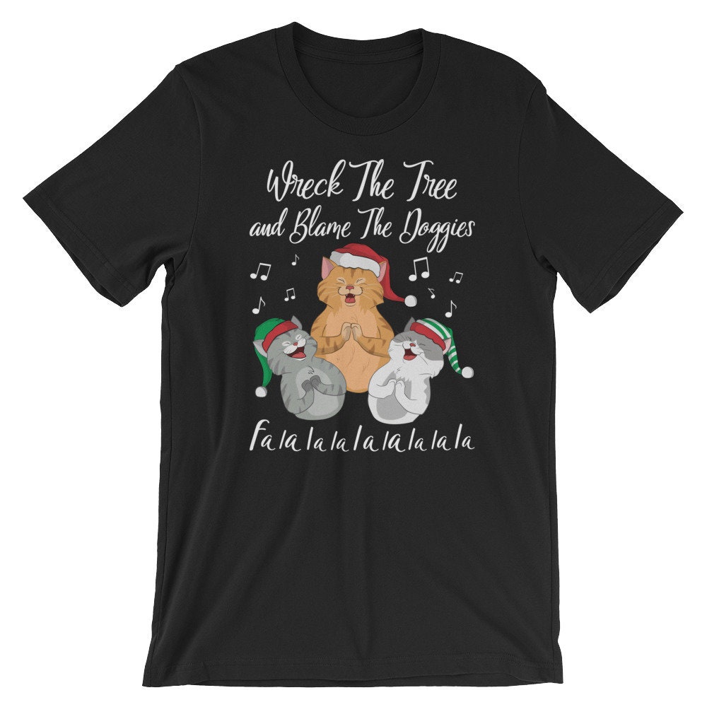 Fa-La-La-La-La-Shirt ", " Urlaub Katzen Shirt Weihnachtskatzen Weihnachten Kätzchen Shirt, Deck, Die Hallen Parodie Katzenliebhaber, Fa La La-Shirt von FreshOutlookArt