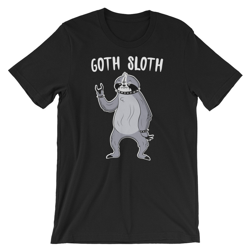 Goth-Faultier-Shirt, Lustige Faultier-Shirt, Tier Wortspiel T-Shirt, Faultier Geschenke, Kantigen T-Shirt, Bekleidung von FreshOutlookArt