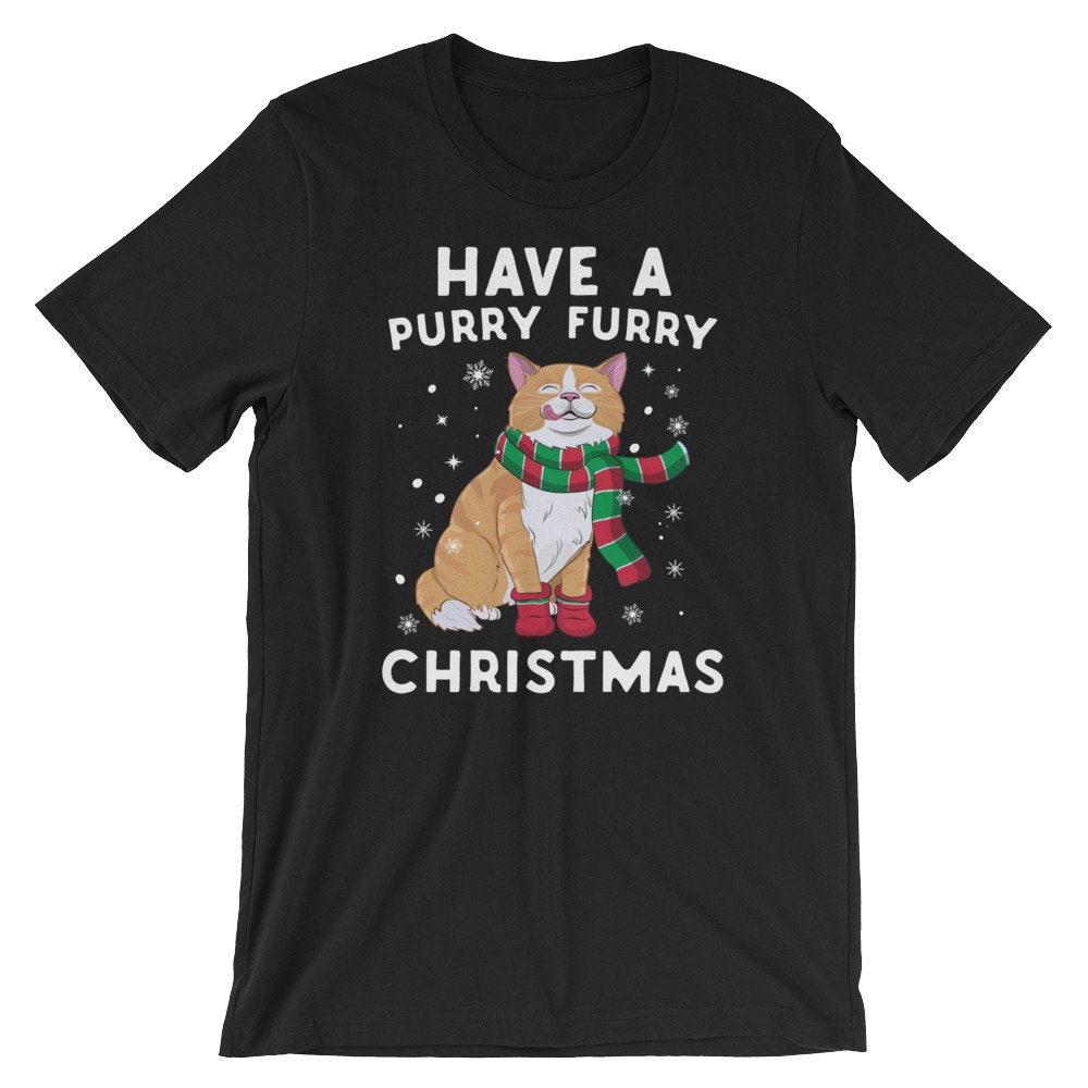 Haben Sie Ein Purry Pelzigen Weihnachten, Weihnachten Katze Shirt, Lustige Weihnachtsgeschenke, Süße Urlaub T von FreshOutlookArt