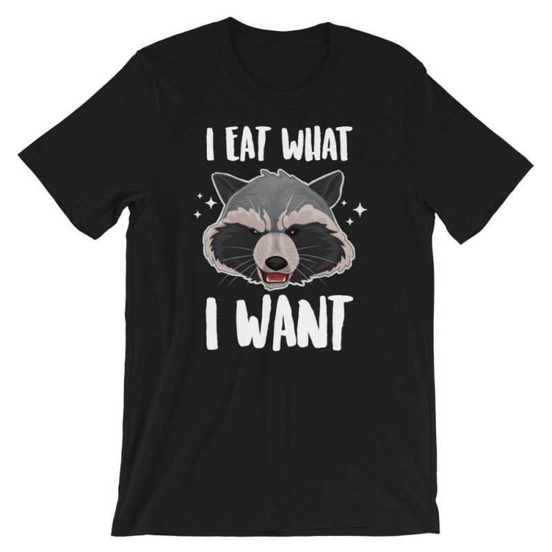 Ich Esse, Was Ich Will - Lustige Waschbär Shirt Freche Tier Trash Panda Waschbär-Liebhaber-Geschenk Critters Süße Waschbär-T-Shirt von FreshOutlookArt