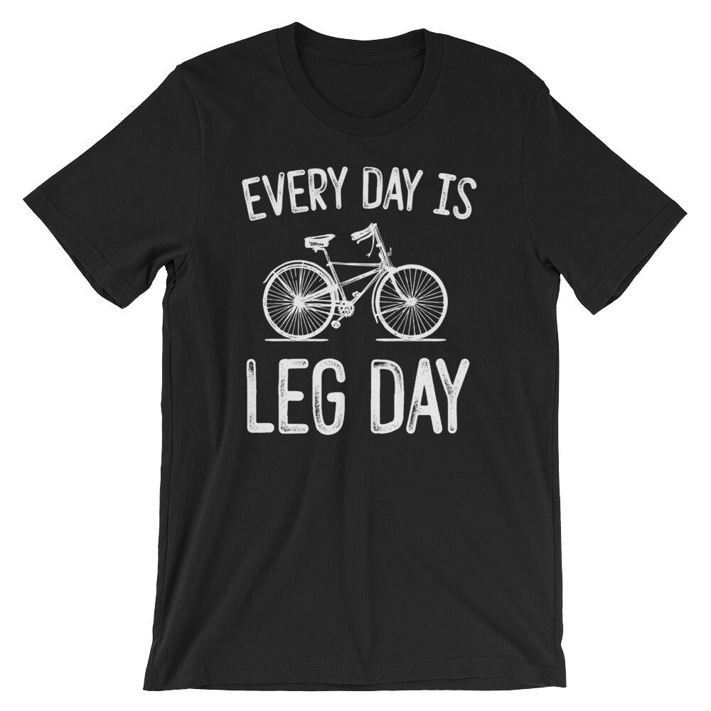 Jeder Tag Ist Bein Tag, Lustige Fahrrad Shirt, Feste Gear Bike Fahrrad-Shirt, Radfahren Workout Kniebeugen Fahrrad-T-Shirt von FreshOutlookArt