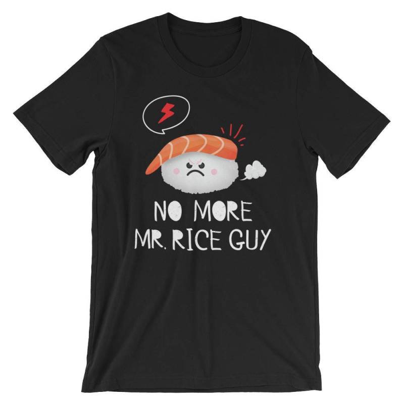 Kein Herr Reis Kerl Lustige Wütend Sushi Liebhaber Kawaii Essen Mehr Wortspiele Emoji Kurzarm Unisex T-Shirt von FreshOutlookArt