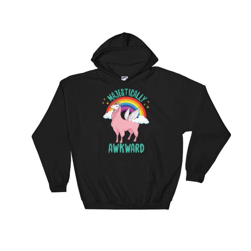 Majestätisch Umständlich Süße Lama Einhorn Regenbogen Rosa Lamacorn Geschenk Sweatshirt Mit Kapuze von FreshOutlookArt
